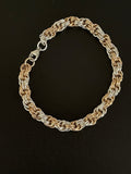 Silver/Gold Double Spiral Chain Maille Bracelet