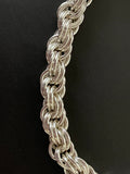 Sterling Silver Double Spiral Chain Maille Bracelet