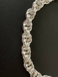 Sterling Silver Double Spiral Chain Maille Bracelet