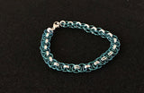 Silver and Niobium Bracelet with a Celtic Weave