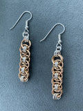 Gold and Silver Celtic Chain Maille Earrings