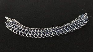 Sterling Silver and Niobium 4-in-1 Chain Maille Bracelet