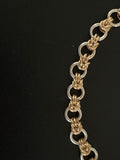 Rings and Knots Silver and Gold Chain Maille Bracelet